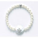 BRACCIALE MILUNA KIARA CON PERLA DI MARE E FIORE CON ZIRCONI