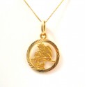 COLLANA IN ORO GIALLO 18 KT CIONDOLO ACQUARIO SEGNO ZODIACALE