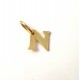 CIONDOLO LETTERA N IN ORO GIALLO 18 KT + COLLANA IN OMAGGIO