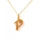 COLLANA CON CIONDOLO LETTERA IN ORO GIALLO 18 KT E ZIRCONI RICHIEDI LA TUA INIZIALE