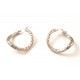 ORECCHINI CERCHI IN ORO BIANCO 18 KT MODELLO CERCHI STILZZATI