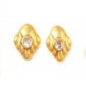 ORECCHINI IN ORO GIALLO 18 KT CON ZIRCONI BIANCHI