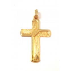 CIONDOLO CROCE IN ORO GIALLO 18 KT + COLLANA IN OMAGGIO