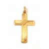 CIONDOLO CROCE IN ORO GIALLO 18 KT + COLLANA IN OMAGGIO