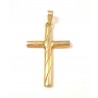 CIONDOLO CROCE IN ORO GIALLO BIANCO E ROSA 18 KT + COLLANA IN OMAGGIO