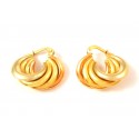 ORECCHINI CERCHI IN ORO GIALLO BIANCO E ROSA 18 KT 