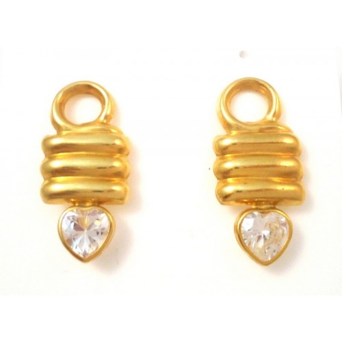 ORECCHINI IN ORO GIALLO 18 KT CON ZIRCONI 