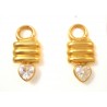 ORECCHINI IN ORO GIALLO 18 KT CON ZIRCONI 