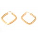 ORECCHINI CERCHI QUADRATI IN ORO GIALLO 18 KT