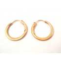 ARETES DE AROS DE ORO AMARILLO DE 18 KT