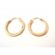 BOUCLES D'OREILLES CRÉOLES CARRÉ JAUNE OR 18 KT