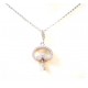 COLLANA DA DONNA IN ARGENTO RODIATO ORO BIANCO 18 KT CON ZIRCONI