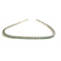 BRACCIALE TENNIS IN ORO BIANCO 18KT ZIRCONI VERDI UNISEX