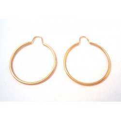 BOUCLES D'OREILLES CERCEAUX EN OR JAUNE 18 KT 