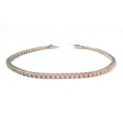 BRACCIALE TENNIS IN ORO BIANCO 18KT CON ZIRCONI BANCHI