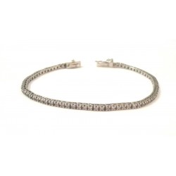 BRACCIALE TENNIS IN ORO BIANCO 18KT CON ZIRCONI BANCHI