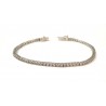 BRACELET TENNIS en or blanc 18 et bancs CUBIC ZIRCONIA