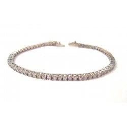 TENNIS BRACELET IN 18KT white gold and CUBIC ZIRCONIA BENCHES