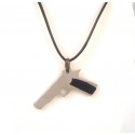 NECKLACE WITH PENDANT GUN STEEL 