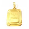 CIONDOLO UNISEX INCISIONE "UNA DATA DA RICORDARE" IN ORO GIALLO 18 KT + COLLANA IN OMAGGIO