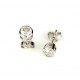 SOLITAIRE EARRINGS IN RHODIUM-PLATED WHITE GOLD 