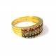 Amarillo anillo en 18 KT y oro blanco con diamantes