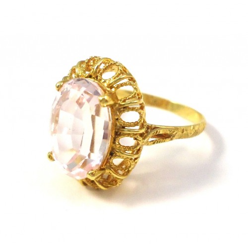 ANELLO DA DONNA IN ORO GIALLO 18 KT CON ZIRCONE