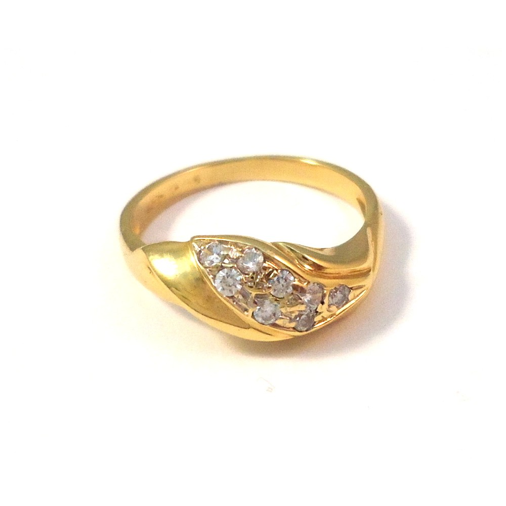 ANELLO DA DONNA IN ORO GIALLO 18 KT CON ZIRCONI