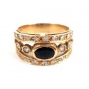 18 KT YELLOW GOLD RING with DIAMONDS