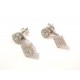 DUO EARRINGS WHITE GOLD 18 KT RHODIUM PLATED SILVER STARS with CUBIC ZIRCONIA