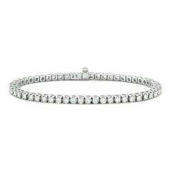 BRACCIALE TENNIS UNISEX IN ARGENTO RODIATO ORO BIANCO CON ZIRCONI