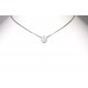 COLLIER OR BLANC 18 KT RHODIÉ STUD