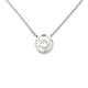 COLLIER OR BLANC 18 KT RHODIÉ STUD