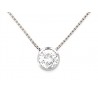 COLLIER OR BLANC 18 KT RHODIÉ STUD