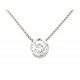 NECKLACE WHITE GOLD 18 KT RHODIUM-PLATED STUD