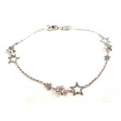 BRACCIALE IN ORO BIANCO 18KT CON STELLE