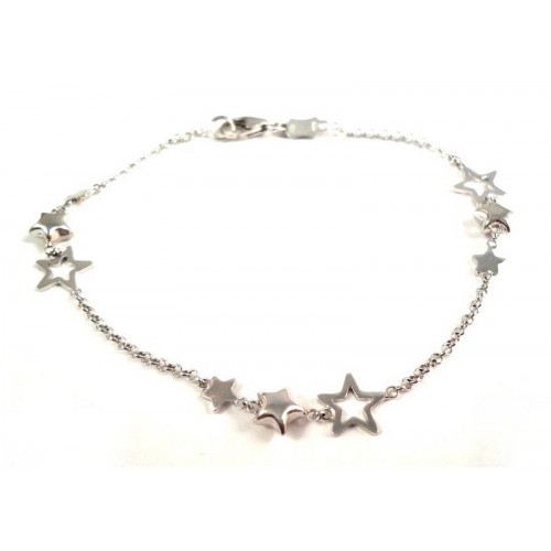 BRACCIALE IN ORO BIANCO 18KT CON STELLE