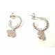 BOUCLES D'OREILLES EN ARGENT AVEC ZIRCON CUBIQUE