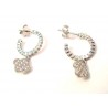 SILVER EARRINGS WITH CUBIC ZIRCONIA