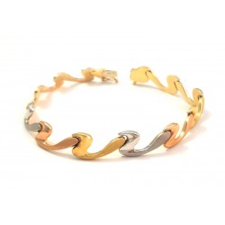 YELLOW and pink 18 KT WHITE GOLD BRACELET