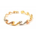 YELLOW and pink 18 KT WHITE GOLD BRACELET