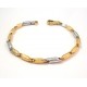 BRACCIALE IN ORO GIALLO E BIANCO 18 KT DA UOMO