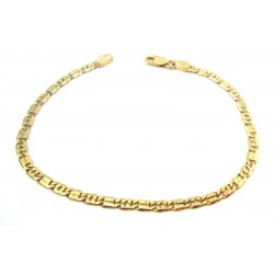 BRACCIALE CATENA E PIASTRE IN ORO GIALLO 18 KT UNISEX