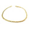 18 KT YELLOW GOLD chain and BRACELET UNISEX PLATES