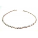 BRACCIALE TENNIS IN ORO BIANCO 18 KT CON ZIRCONI BIANCHI TAGLIO BRILLANTE