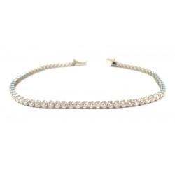 BRACCIALE TENNIS IN ORO BIANCO 18 KT CON ZIRCONI BIANCHI TAGLIO BRILLANTE