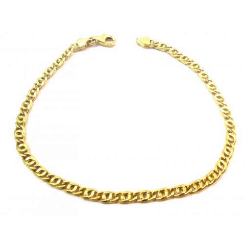 BRACCIALE CATENA DA UOMO IN ORO GIALLO 18 KT 