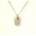 NECKLACE POINT LIGHT IN SILVER RHODIUM-PLATED WHITE GOLD 18 KT