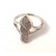 BAGUE or blanc 18 KT RHODIUM plaqué argent dames avec zircon cubique de DARE