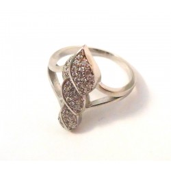 DARE RING WHITE GOLD 18 KT RHODIUM PLATED SILVER LADIES with CUBIC ZIRCONIA